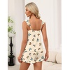 image:imageEkouaer Pajama for Women Set 2 Piece Lightweight Ruffle Pajamas  Soft Sexy Sleepwear Cami and Shorts Sleep Set Bridal Bridesmaid Pj SummerFall Sleep SetsBeige Butterfly