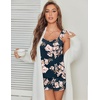 image:imageEkouaer Pajama for Women Set 2 Piece Lightweight Ruffle Pajamas  Soft Sexy Sleepwear Cami and Shorts Sleep Set Bridal Bridesmaid Pj SummerFall Sleep SetsNavy Blue Flower