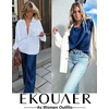 image:imageEkouaer Pajamas for Women Set Silky Satin 2 Piece Lounge Sets with Pockets  Lightweight pjselastic waist long pantsloose drop shoulderallseason daily weargreat giftwedding bridal partySXXXLNavy Blue