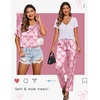 image:imageEkouaer Pajamas for Women Set Silky Satin 2 Piece Lounge Sets with Pockets  Lightweight pjselastic waist long pantsloose drop shoulderallseason daily weargreat giftwedding bridal partySXXXLBow