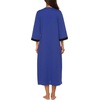 image:imageEkouaer Robes for Women Zipper Robe 34 Sleeves Housecoat with Pockets  Full Length Loungewear Easy ZipUp Nightgown Long Bathrobe 34 Sleeves for Everyday Comfort Lounging RecoveryStyle 1snorkel Blue
