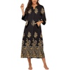 image:imageEkouaer Robes for Women Zipper Robe 34 Sleeves Housecoat with Pockets  Full Length Loungewear Easy ZipUp Nightgown Long Bathrobe 34 Sleeves for Everyday Comfort Lounging RecoveryStyle 1pat12
