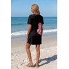 image:imageEkouaer Womens Coverup Swimsuit Summer Cover Ups Swimwear 2026 Bathing Suit  Short SleeveTwisted Cover Up Dress Swim Suit Beach VacationBlack Pink Floral