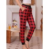 image:imageEkouaer Womens Jogger Pajamas Pants Soft Lounge Pj Bottoms with Pockets  Cozy Long Sleep PantsClassic Plaid PrintComfy Pj PantsCasual Loose Sport Yoga SweatpantsHome loungewear Festival GiftsBlack Red Plaid