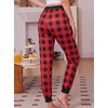 image:imageEkouaer Womens Jogger Pajamas Pants Soft Lounge Pj Bottoms with Pockets  Cozy Long Sleep PantsClassic Plaid PrintComfy Pj PantsCasual Loose Sport Yoga SweatpantsHome loungewear Festival GiftsBlack Red Plaid