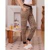 image:imageEkouaer Womens Jogger Pajamas Pants Soft Lounge Pj Bottoms with Pockets  Cozy Long Sleep PantsClassic Plaid PrintComfy Pj PantsCasual Loose Sport Yoga SweatpantsHome loungewear Festival GiftsBrown Leopard
