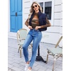 image:imageEkouaer Womens Mesh Long Sleeve Tops Fall Fashion Mock Neck Slim Fit Shirts  Mock Turtleneck Floral Pattern Sheer Tulle Night Out Clothes Stretchy See Though Outfits Sexy Thermal BlousesTie Dye Print