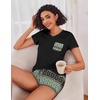 image:imageEkouaer Womens Pajama Sets Shorts Soft 2 Piece Lounge Set with Chest Pocket  Lightweight Sleepwear Vneck short sleeve top with drawstring shorts casual Pjs for allseason daily wear available in XSBoho Vintage