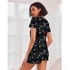 image:imageEkouaer Womens Pajama Sets Shorts Soft 2 Piece Lounge Set with Chest Pocket  Lightweight Sleepwear Vneck short sleeve top with drawstring shorts casual Pjs for allseason daily wear available in XSBlack Moon Star