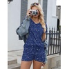image:imageEkouaer Womens Pajama Sets Shorts Soft 2 Piece Lounge Set with Chest Pocket  Lightweight Sleepwear Vneck short sleeve top with drawstring shorts casual Pjs for allseason daily wear available in XSNavy Blue Star