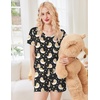 image:imageEkouaer Womens Pajama Sets Shorts Soft 2 Piece Lounge Set with Chest Pocket  Lightweight Sleepwear Vneck short sleeve top with drawstring shorts casual Pjs for allseason daily wear available in XSBlack Teddy