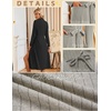 image:imageEkouaer Womens Robes Long Bathrobe Ribbed Knit Kimono Robe Soft Sleepwear  Lightweight Robes with Pockets Casual Ladies Loungewear Long Sleeves Midcalf LengthBlack
