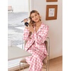 image:imageEkouaer Womens Satin Silk Pajamas Long Sleeve Button Up Pjs Lounge Sets  Soft 2Piece Set Adjustable Drawstring Waistband Side Pockets Ideal for Sleep Lounging PartyColorful Bow