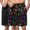 Colorful Mushrooms and Solid Black