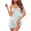 image:imageEkouaer Nightgowns for Women Bamboo Viscose Night Dress Sleeveless Chemise  Womens Spaghetti Strap Night GownSexy Lingerie Babydoll Sleep DressCami SleepwearSummer Pajama DressLace SleepshirtFloral Mint Green