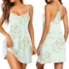 image:imageEkouaer Nightgowns for Women Bamboo Viscose Sleeveless Night Gown  Cooling Soft Breathable Lightweight Fabric Racerback Chemise Soft Sleepwear Tank Sleep Shirt Spaghetti Strap NightiesFloral Light Green