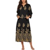 image:imageEkouaer Robes for Women Zipper Robe 34 Sleeves Housecoat with Pockets  Full Length Loungewear Easy ZipUp Nightgown Long Bathrobe 34 Sleeves for Everyday Comfort Lounging RecoveryStyle 1pat12