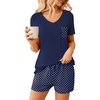 Navy Blue Polka Dots