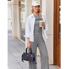 image:imageEkouaer Lounge Sets for Women 2 Piece Summer Matching Set with Pockets  Vacation Airport Travel OutfitsSoft Stretch LoungewearSlim Short Sleeve Graphic Top and PantsComfy Casual ClothesGreyletter