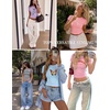 image:imageEkouaer Lounge Sets for Women 2 Piece Summer Matching Set with Pockets  Vacation Airport Travel OutfitsSoft Stretch LoungewearSlim Short Sleeve Graphic Top and PantsComfy Casual ClothesPinkletter