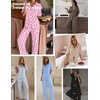 image:imageEkouaer Pajamas for Women Set Button Up Short Sleeve Pjs with Long Pants  Summer Sleepwear Deep Pockets Soft Fabric 2 Piece Lounge Set Relaxed Fit Various OccasionsBlack Watermelon