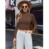image:imageEkouaer Womens 3 Pack Turtleneck Shirts Long Sleeve Mock Undershirts  Mock Neck Soft Base Layer Thermal Tops Underwear Stretchy Fit Buttery Soft Fashion Winter ClothesBlackWhiteBrown