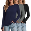 3pcs Black/ Dark Grey/ Navy Blue