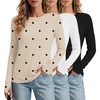3pcs Black/ White/ Polka Dot Khaki