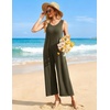 image:imageEkouaer Jumpsuits for Women Casual Summer Sleeveless Rompers Travel OutfitsArmy Green