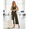 image:imageEkouaer Jumpsuits for Women Casual Summer Sleeveless Rompers Travel OutfitsArmy Green