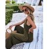 image:imageEkouaer Jumpsuits for Women Casual Summer Sleeveless Rompers Travel OutfitsArmy Green