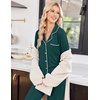 image:imageEkouaer Pajamas for Women Set Long Sleeve Lounge Set Soft Button Down PjsLake Green