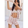 image:imageEkouaer Satin Pajama for Women Short Sleeve Silky Pj Short Sets Lounge SetBalloon Puppy