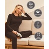 image:imageEkouaer Thermal Underwear for Women Long Johns Sets Lightweight Base LayerDark Brown