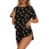 image:imageEkouaer Womens Pajama Sets Sexy Lounge Sets Side Split Short Pj SetsBlack Teddy Bear