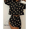 image:imageEkouaer Womens Pajama Sets Sexy Lounge Sets Side Split Short Pj SetsBlack Teddy Bear