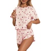 image:imageEkouaer Womens Pajama Sets Sexy Lounge Sets Side Split Short Pj SetsBow and Raspberry