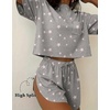 image:imageEkouaer Womens Pajama Sets Sexy Lounge Sets Side Split Short Pj SetsPink Star