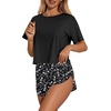 image:imageEkouaer Womens Pajama Sets Sexy Lounge Sets Side Split Short Pj SetsSkeletal Frame