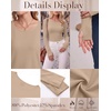 image:imageLong Sleeve Shirts for Women Thumb Hole Fitted Tops Thermal Layering TeesBlackKhakiBrown