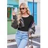 image:imageLong Sleeve Shirts for Women Thumb Hole Fitted Tops Thermal Layering TeesBlackKhakiBrown