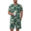 image:imageEkouaer Mens Pajamas Sets Shorts Soft Short Sleeve PjsCoconut Tree Green