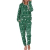 image:imageEkouaer Pajamas Womens Long Sleeve Pj Set Soft 2 Piece LoungewearGreen With Christmas Trees
