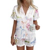 image:imageEkouaer Satin Pajama for Women Short Sleeve Silky Pj Short Sets Lounge SetCute Bow