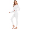 image:imageEkouaer Thermal Underwear for Women Long Johns Base Layer Winter ClothesWhite