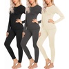 image:imageEkouaer Thermal Underwear for Women Long Johns Sets Lightweight Base LayerBlackGreyBeige
