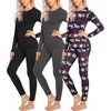 image:imageEkouaer Thermal Underwear for Women Long Johns Sets Lightweight Base LayerBlackGreyChristmas
