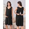image:imageEkouaer Labor and Delivery Gown and Robe Set for Hospital Nursing NightgownBlack