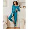 image:imageEkouaer 2 Pack Womens Pajama Sets Long Sleeve Lounge Sets Soft Pj Loungewear SleepwearBugGreen