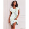 image:imageEkouaer Nightgowns for Women Pleated Moo Moos Short Sleeves House DressesFloral Light Green